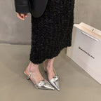 Damen Slingback-Pumps mit modischer Schnalle EB