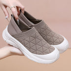 Damen Bequeme Slip-On Laufschuhe mit rutschfester Sohle und elastischem Obermaterial EB