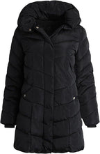 Damen Langer gesteppter Winterparka mit hochgeschlossenem Kragen EB