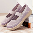 Damen Bequeme Ballerinas aus atmungsaktivem Netzmaterial mit elastischem Riemen EB