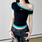 Damen figurbetontes Kurzarmshirt EB