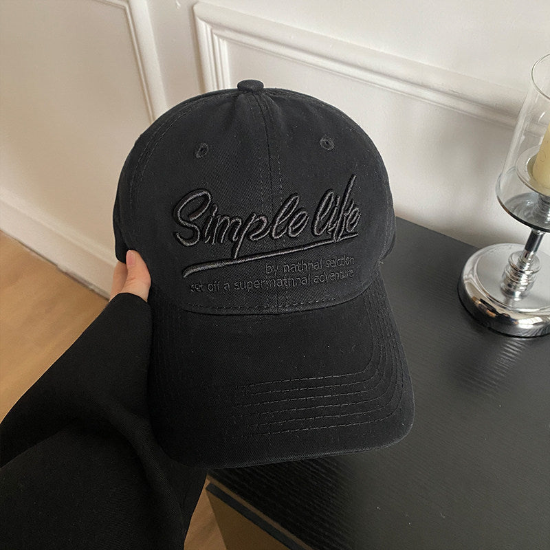Lockere bestickte Denim-Kappe