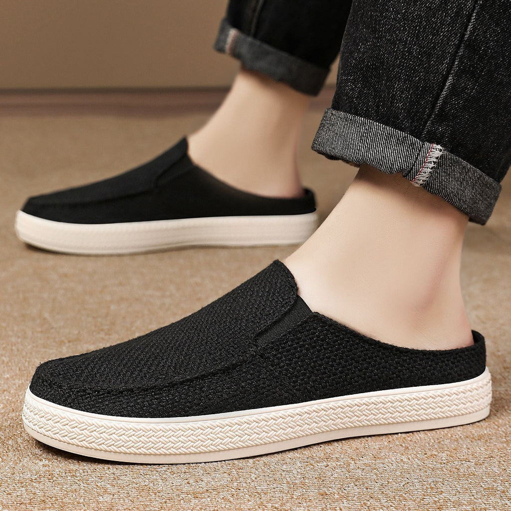 Damen Bequeme Clogs aus atmungsaktivem Gewebe mit elastischem Futter EB