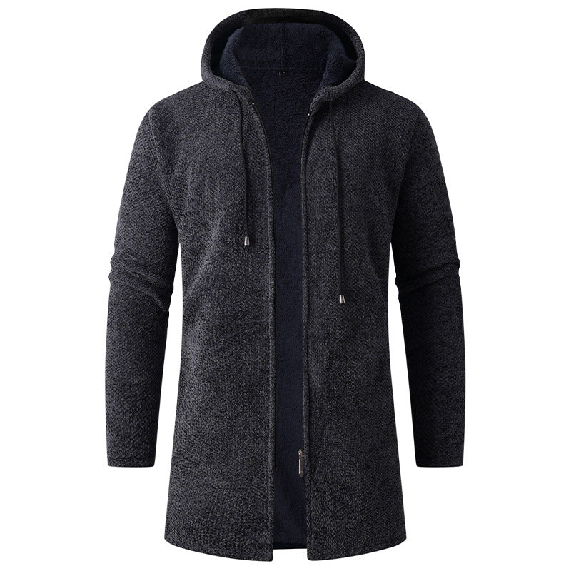 Damen gemütlicher Kapuzenmantel aus schwerem Fleece EB
