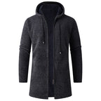 Damen gemütlicher Kapuzenmantel aus schwerem Fleece EB