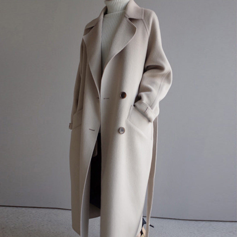 Damen Oversized Wollmantel EB