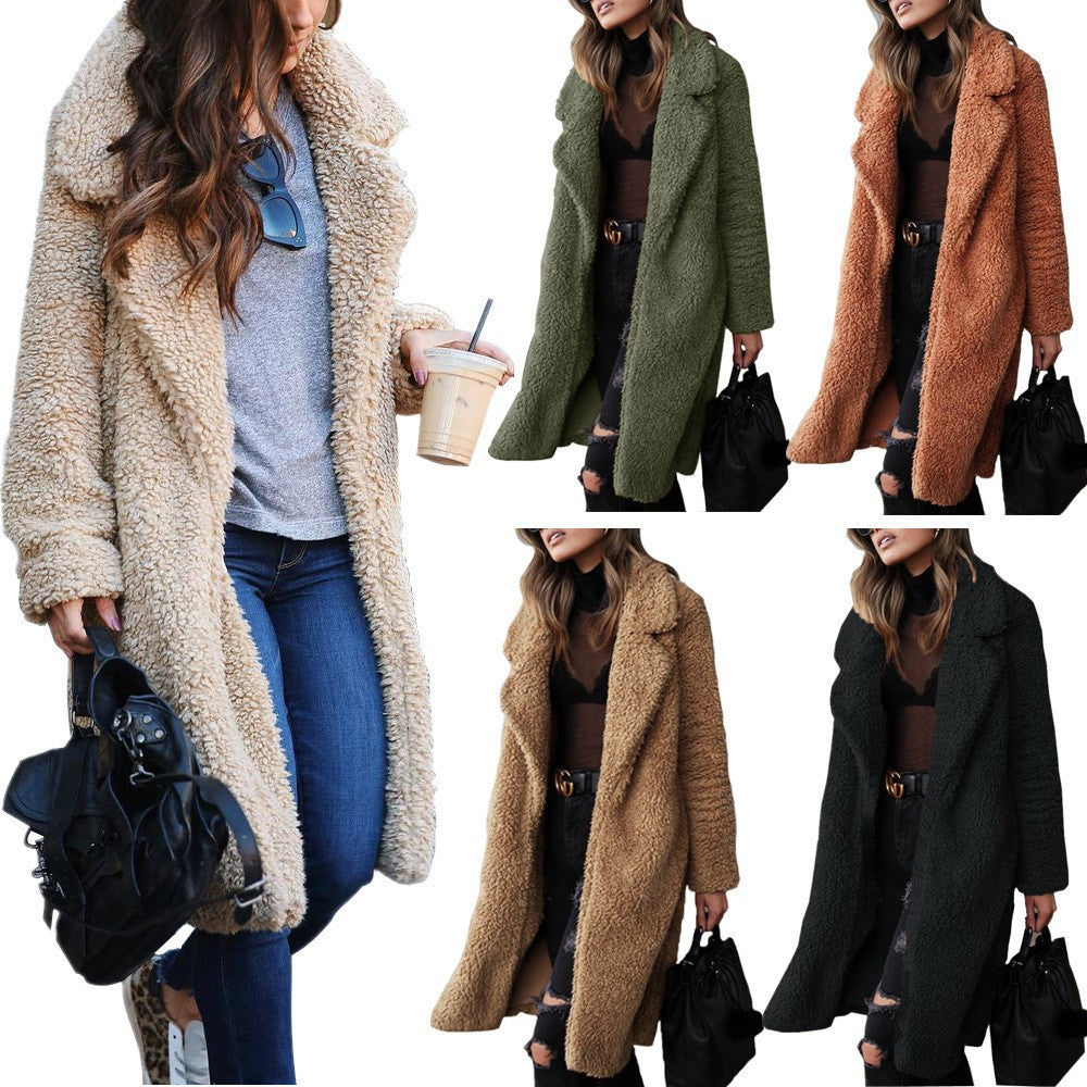 Damen Kuscheliger Sherpa-Mantel EB