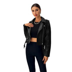 Damen cropped Bikerjacke EB