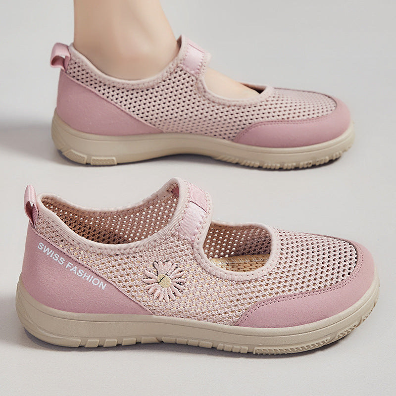 Damen Bequeme Slip-On Freizeitschuhe mit elastischem Einsatz EB