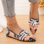 Damen Ballerinas mit stilvollem Kunstwerk-Woven-Design EB