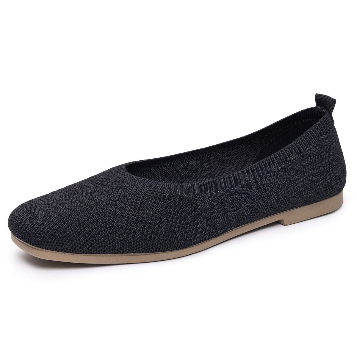 Damen Bequeme Ballerinas aus elastischem Strickmaterial mit flexibler Sohle EB
