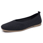 Damen Bequeme Ballerinas aus elastischem Strickmaterial mit flexibler Sohle EB