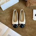 Damen Ballerinas mit eleganter Schleife und modischer Zweifarben-Optik EB