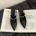 Damen Slingback-Pumps mit metallischen Akzenten EB
