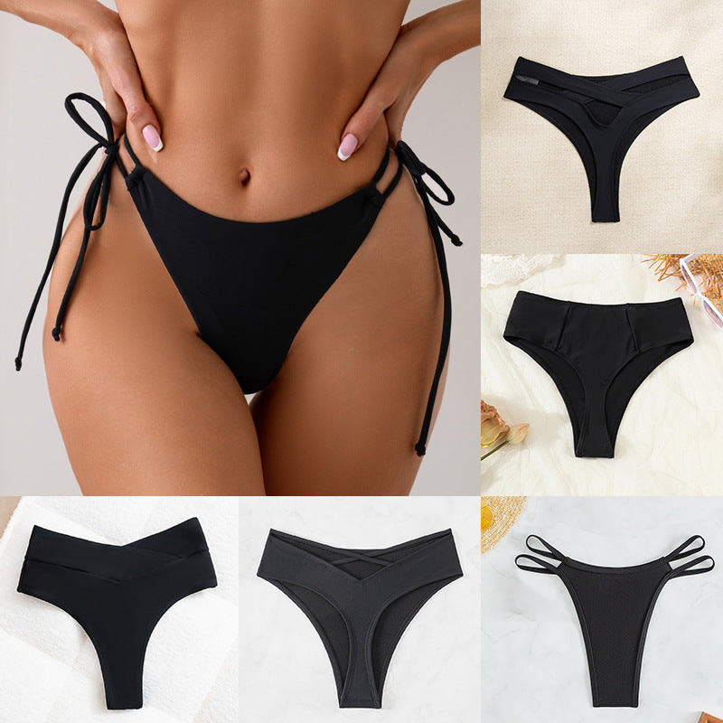 High-Waist Badeshorts mit Raffung für Damen