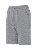 Strukturierte Herren-Loungeshorts mit elastischem Bund, Kordelzug und Seitentaschen