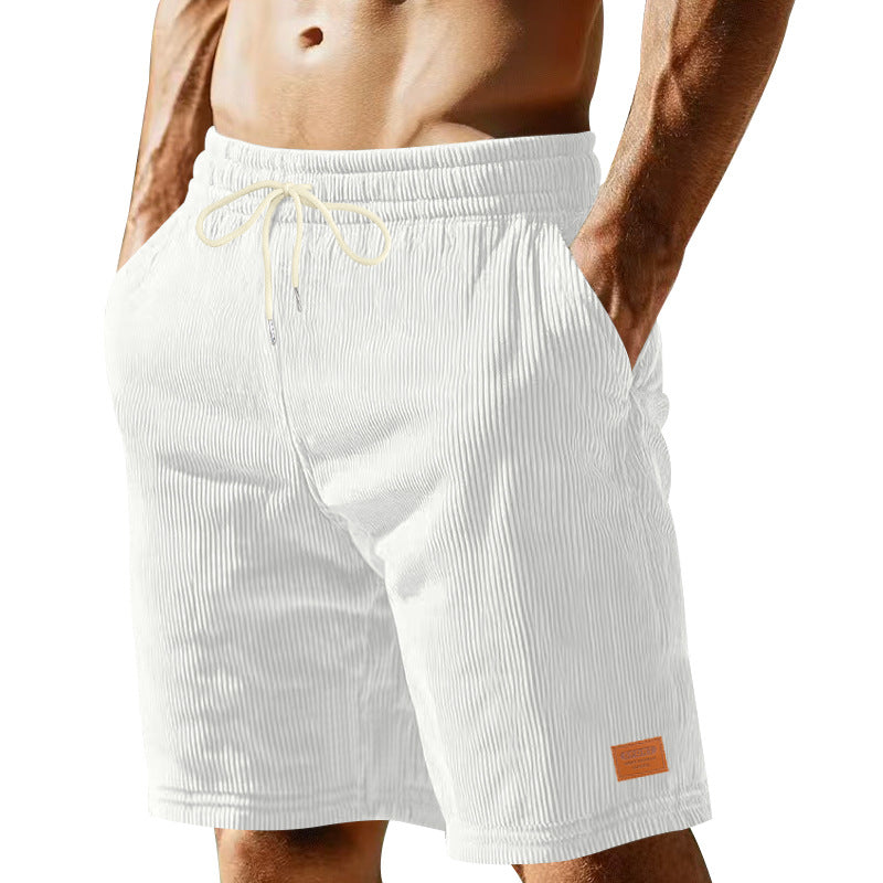 Lässige Bermuda-Shorts für Herren aus strukturiertem Baumwollmix
