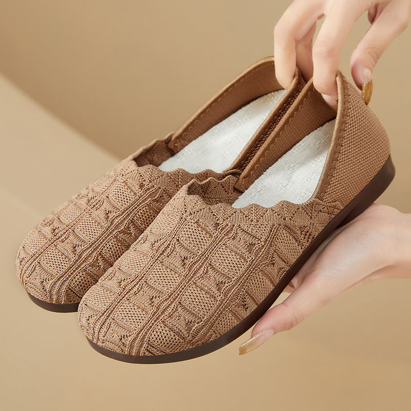 Damen Bequeme Slip-On Schuhe EB