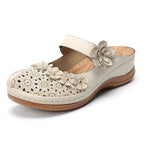 Damen bequeme Clogs mit floralem Dekor und ergonomischem Fußbett EB