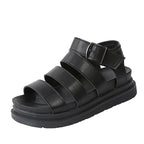 Damen bequeme Riemensandalen mit verstellbarem Schnallenverschluss EB