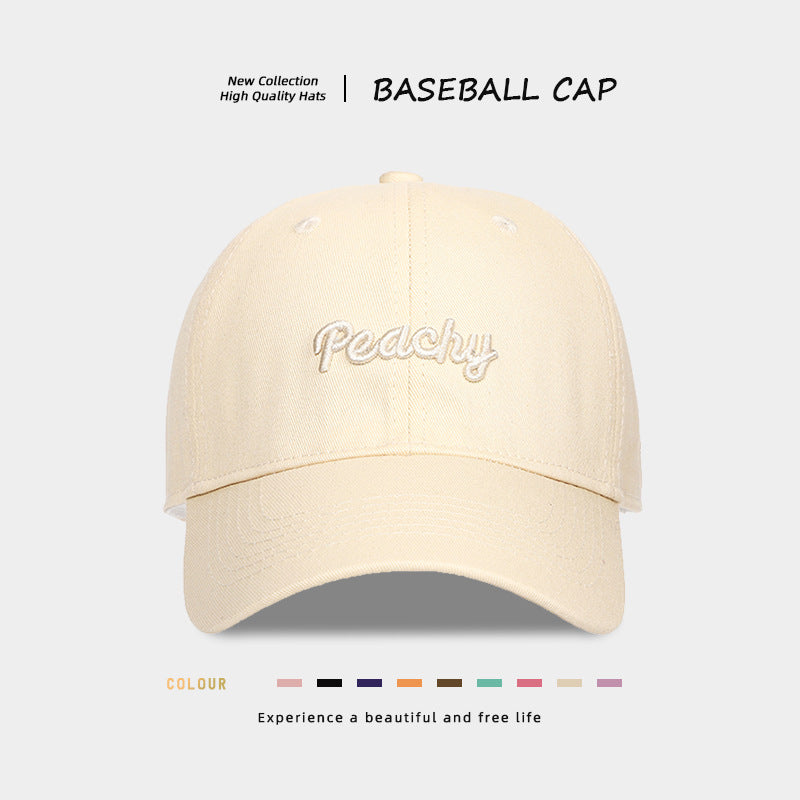 Stilvolle Baseballkappe mit Pfirsich-Stickerei