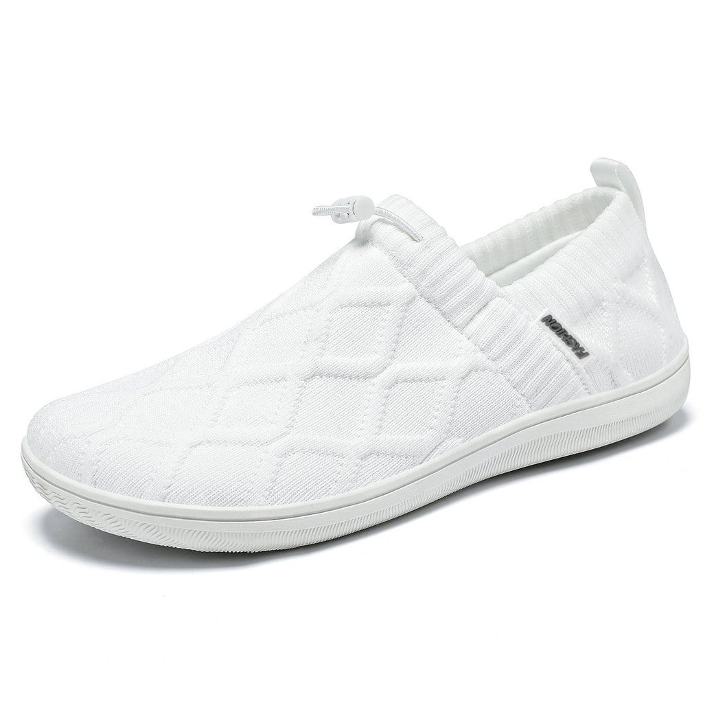 Damen Bequeme Slip-On Freizeit-Schuhe mit elastischem Einstieg und atmungsaktiver Struktur EB