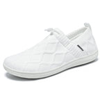 Damen Bequeme Slip-On Freizeit-Schuhe mit elastischem Einstieg und atmungsaktiver Struktur EB