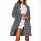 Damen Langer Fransenmantel EB