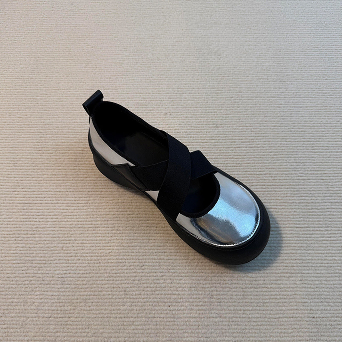 Damen elegante Clogs mit modischem Absatz und speziellen Falten EB