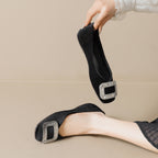 Damen elegante Ballerinas mit luxuriöser Schnallenapplikation EB