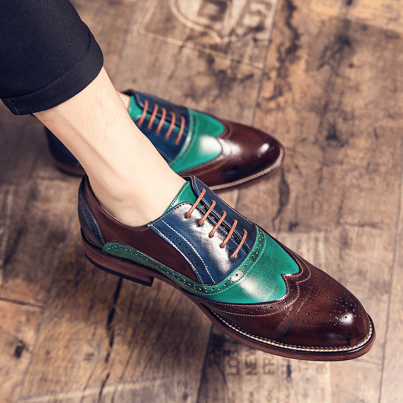 Damen Elegante Brogue-Schuhe aus hochwertigem Leder mit einzigartigen Farbdetails EB