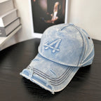 Damen-Baseballkappe im Vintage-Stil mit Used-Look