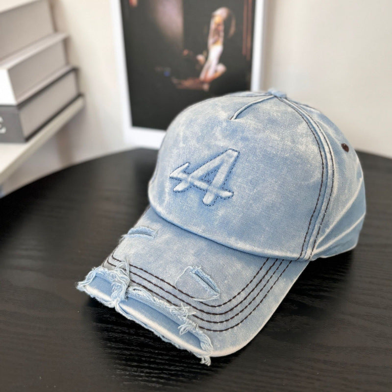 Damen-Baseballkappe im Vintage-Stil mit Used-Look