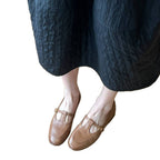 Damen Ballerinas mit elegantem Riemchen und glänzender Oberfläche EB