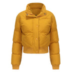 Damen cropped Steppjacke mit hohem Kragen und praktischen Druckknöpfen EB