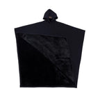 Damen kuscheliger Kapuzenponcho aus weichem Mikrofleece EB