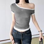 Damen figurbetontes Kurzarmshirt EB