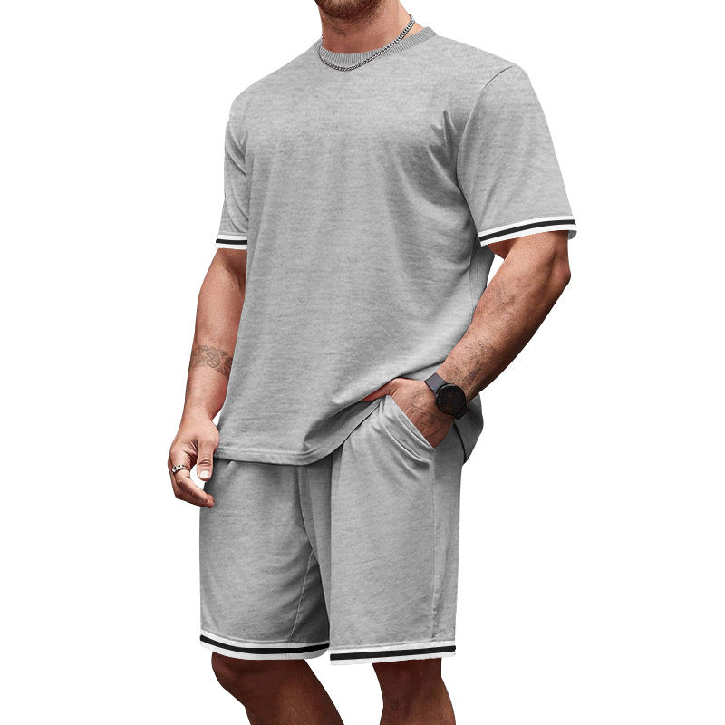 Freizeit-Jersey-Set für Herren mit Kontraststreifen