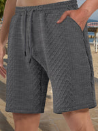 Herren-Strandbermuda aus Waffel-Jersey
