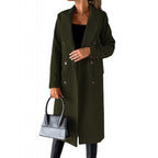 Damen Eleganter Doppelreihiger Mantel mit hochmodernem Schnitt EB