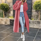 Damen Großer Strickmantel mit tiefen Taschen und lässigem Schnitt EB