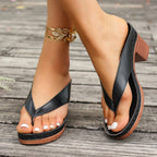 Damen Elegant Schlüpfsandalen mit Absatz EB