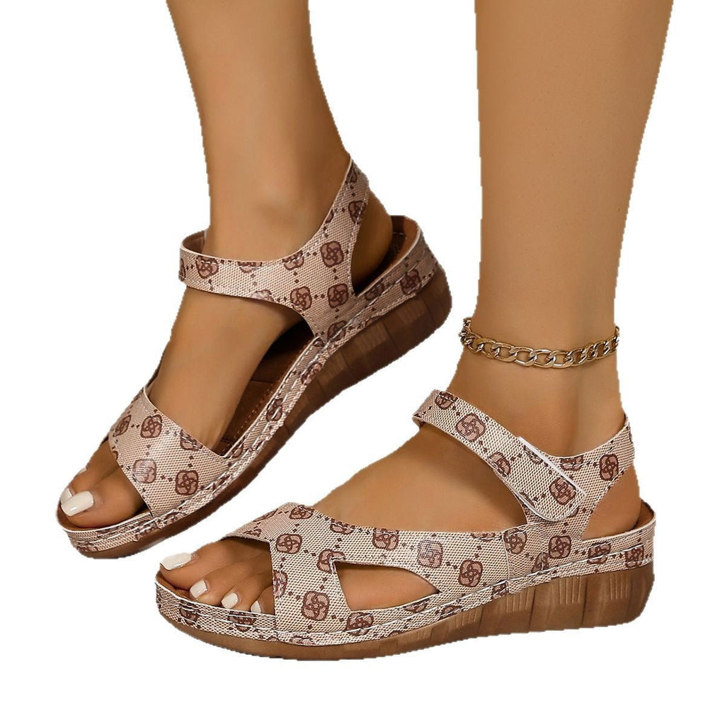 Damen bequeme Riemchen-Sandalen mit anatomischem Fußbett EB
