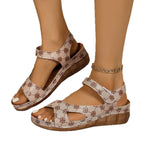 Damen bequeme Riemchen-Sandalen mit anatomischem Fußbett EB