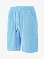 Herren Frottee-Shorts mit Fischgrätmuster