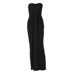 Damen Elegantes Maxi-Kleid mit raffiniertem Tailleneinsatz und Raffung EB