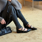 Damen Elegante Ballerinas mit modischem Riemchen und komfortablem Fußbett EB