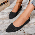 Damen elegante Ballerinas aus atmungsaktivem Mesh-Material EB