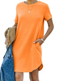 Damen Casual Kleid mit praktischen Taschen EB
