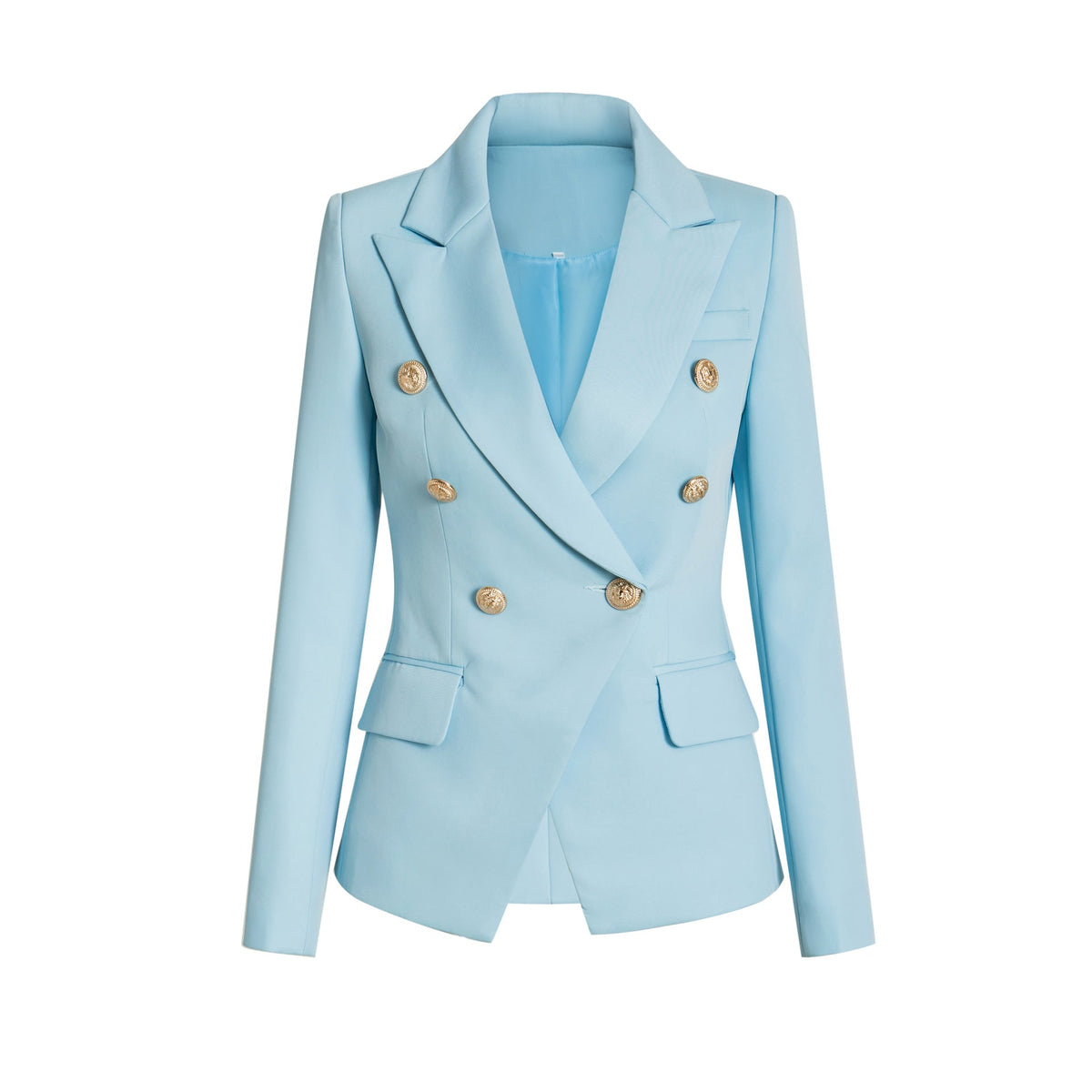 Damen Elegante Doppelreihige Blazerjacke mit goldenen Knöpfen EB